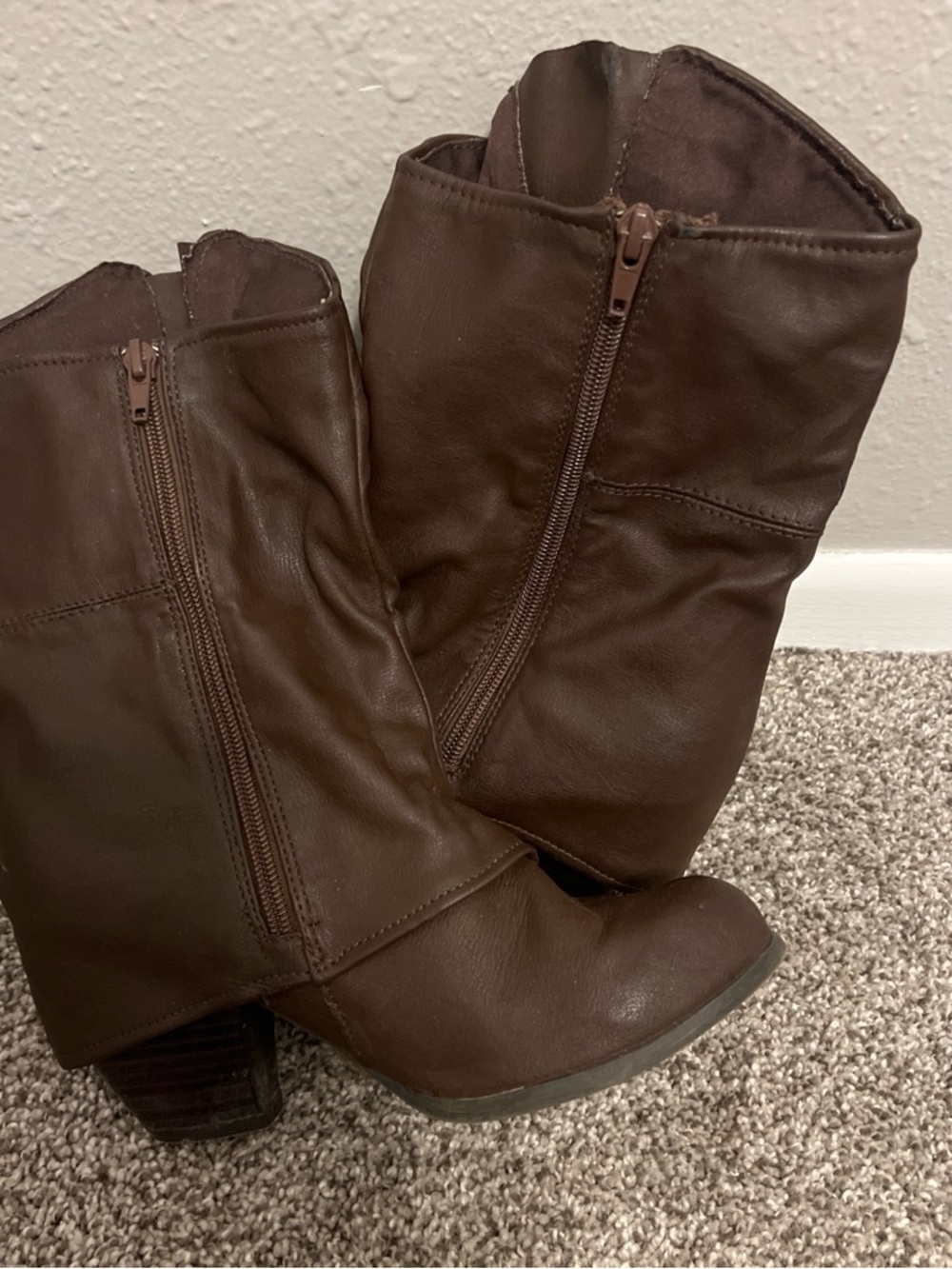 Maurices Brown Mid-Calf Ankle Boots